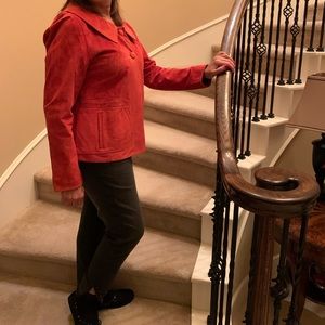 Suede leather jacket